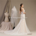 Full Pearl Detachable Train Vintage Bridal luxurious beaded mermaid wedding dress